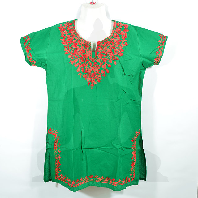 Női nyári felső zöld színben