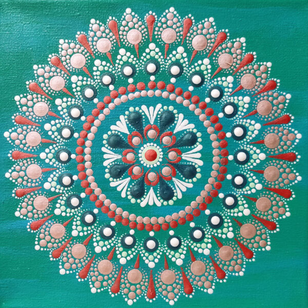 Békés Otthon Mandala festmény 20x20 cm