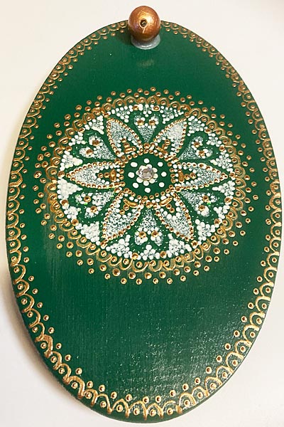 Mandala mintás kézműves füstölő égető tálka