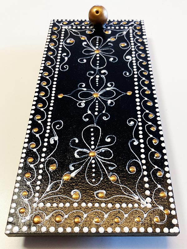 Mandala mintás kézműves füstölő égető tálka