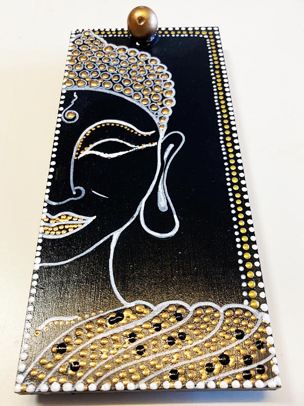 Mandala mintás kézműves füstölő égető tálka