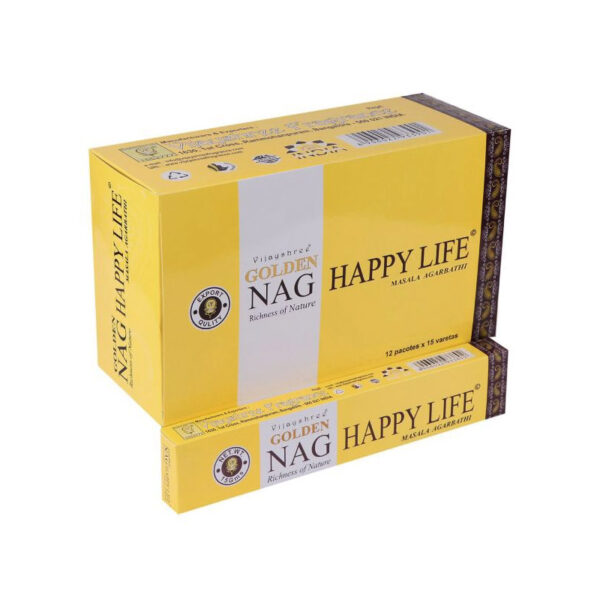 Golden Nag Happy Life indiai prémium füstölő
