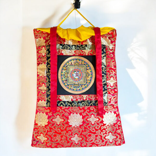 Nepáli buddhista mandala thangka kalacsakra szimbólummal