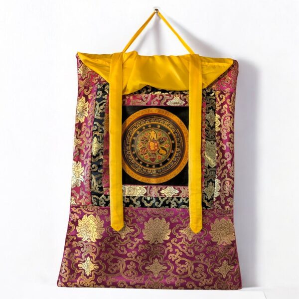 Nepáli buddhista mandala thangka Om Mani Padme Hum mandalával