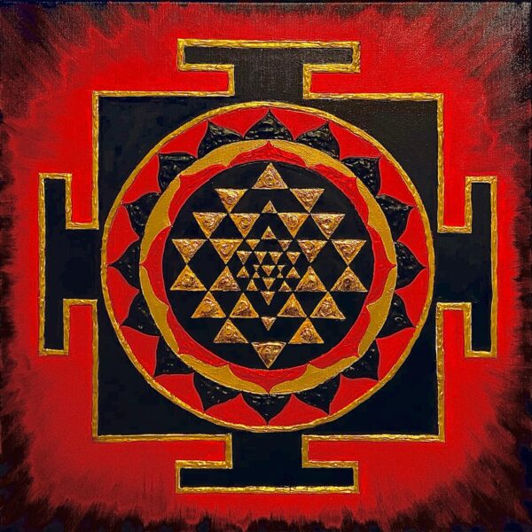 Srí Yantra festmény 50x50 cm