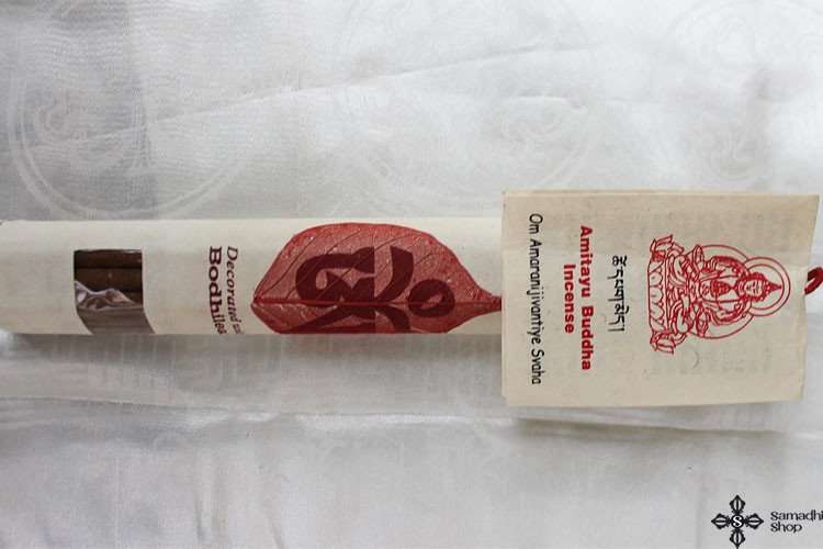 Bodhi leveles tibeti füstölő Amitayus Buddha