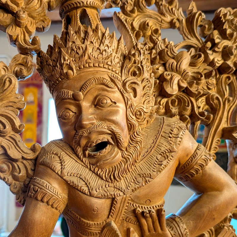 Antik balinéz hindu falikép műtárgy - Image 6