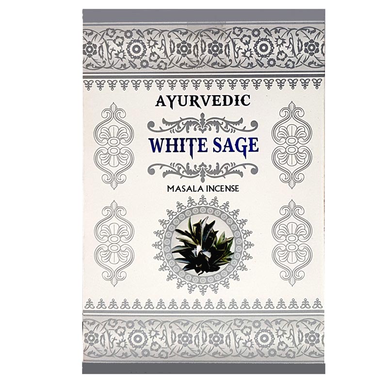 Ayurvedic White Sage Fehér Zsálya ayurvédikus prémium füstölő
