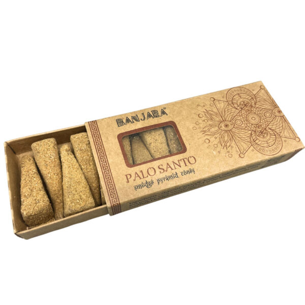 Banjara Füstölő Piramis - Palo Santo természetes kúpfüstölő