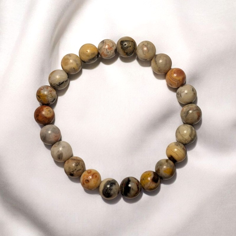 Csipke achát ásványkarkötő