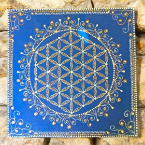 Élet Virága mandala festmény 30x30 cm
