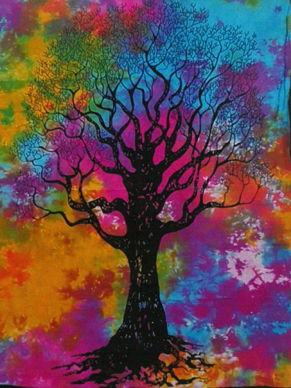 Életfa mintás pamut faliszőnyeg vagy terítő