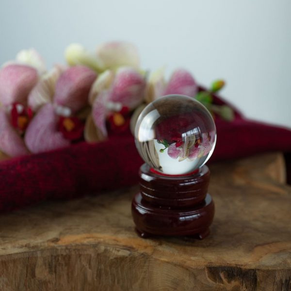 Feng Shui kristálygolyó fa állvánnyal