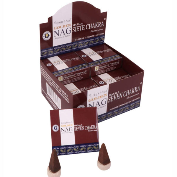 Golden Nag 7 Chakra prémium kúpfüstölő