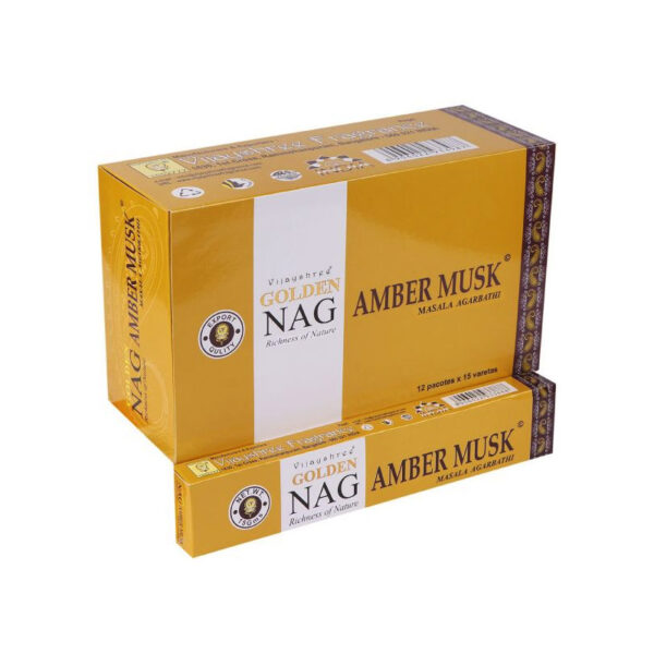 Golden Nag Amber Musk borostyán pézsma indiai prémium füstölő