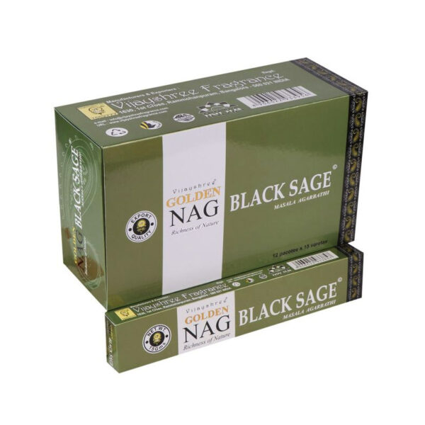 Golden Nag Black Sage fekete zsálya indiai prémium füstölő (TIPP)