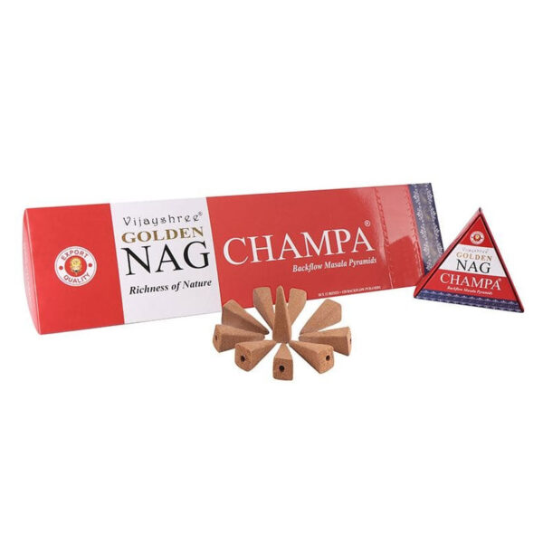 Golden Nag Champa backflow lefelé folyó füstölő