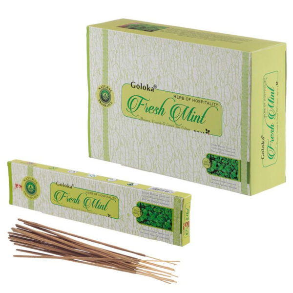 Goloka Fresh Mint Menta indiai prémium vegán füstölő