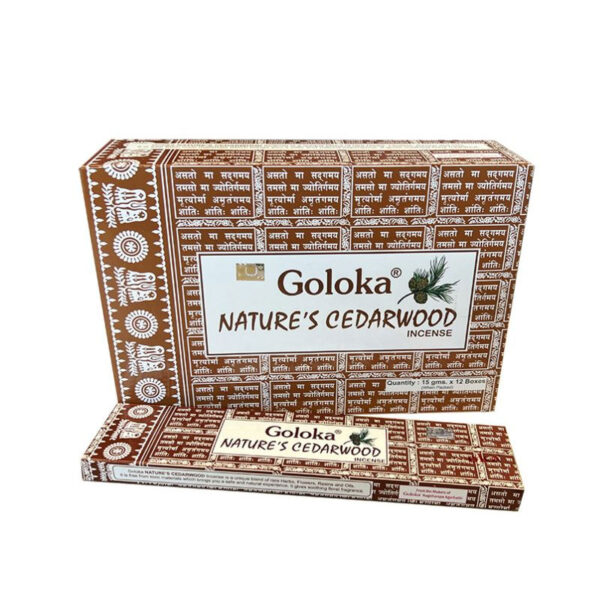 Goloka Nature's Cedarwood cédrus illatú indiai prémium füstölő