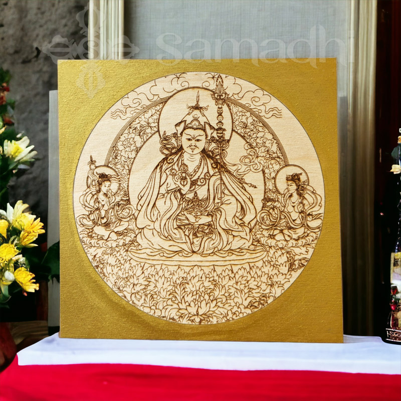 Guru Rinpocse Padmaszambhava lézergravírozott falikép választható méretben