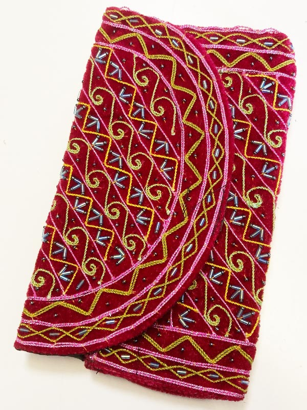 Hagyományos burmai gyöngyhímzéses erszény 1 zsebes