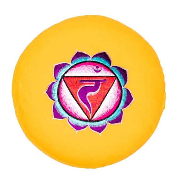 Hímzett Köldökcsakra Szimbólumos Meditációs Párna Jóga Párna - Image 2