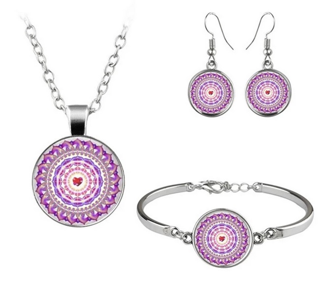 Mandala ékszer szett (3 részes) + ajándék organza tasak