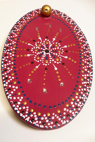 Mandala mintás kézműves füstölő égető tálka