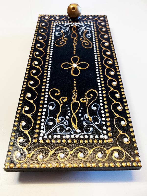 Mandala mintás kézműves füstölő égető tálka