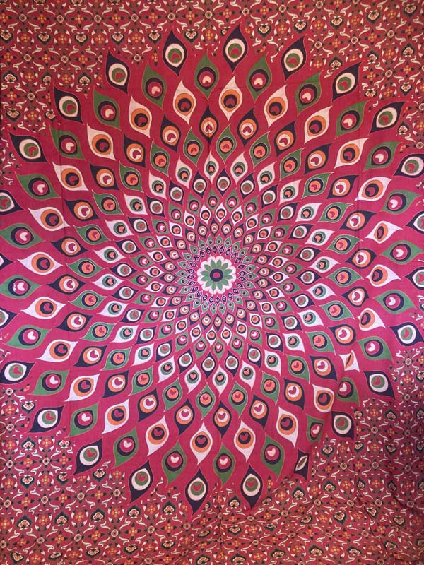 Dupla méretű mandala mintás pamut ágytakaró