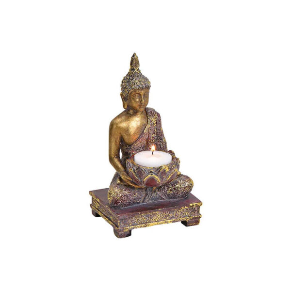 Mécsestartó Buddha szobor (18 cm magas)