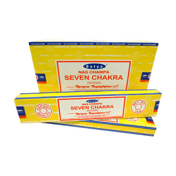 Satya 7 Chakra indiai prémium füstölő