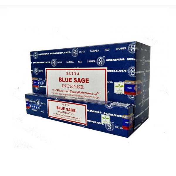 Satya Blue Sage (kék zsálya) indiai prémium füstölő
