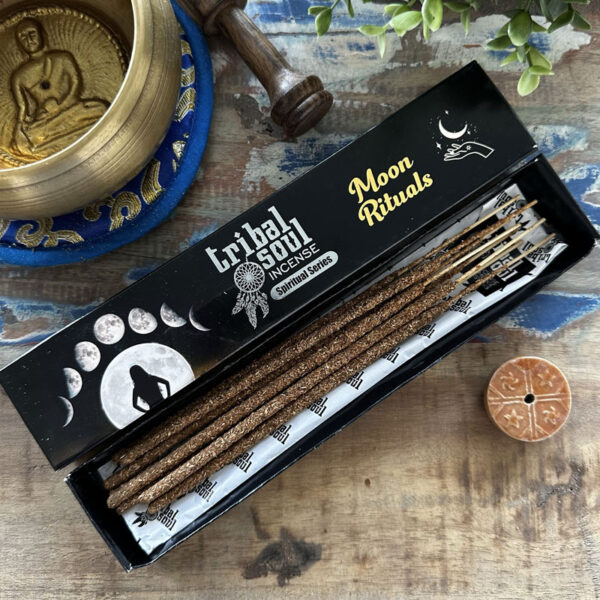 Tribal Soul Moon Rituals természetes prémium füstölő kerámia égetővel