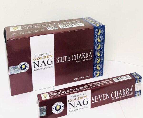 Golden Nag 7 Chakra természetes prémium füstölő