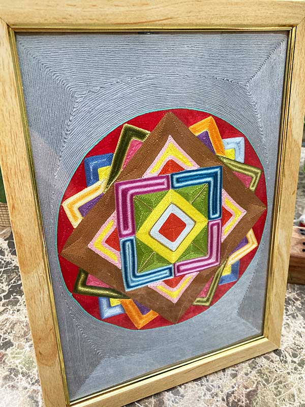 Egyedi mandala cérnakép
