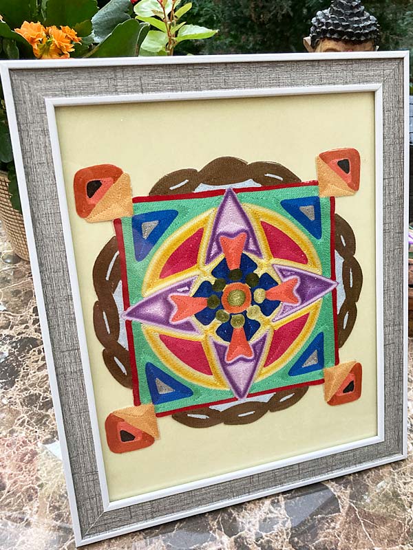 Egyedi mandala cérnakép