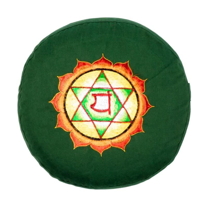 Hímzett Szívcsakra Szimbólumos Meditációs Párna Jóga Párna - Image 2